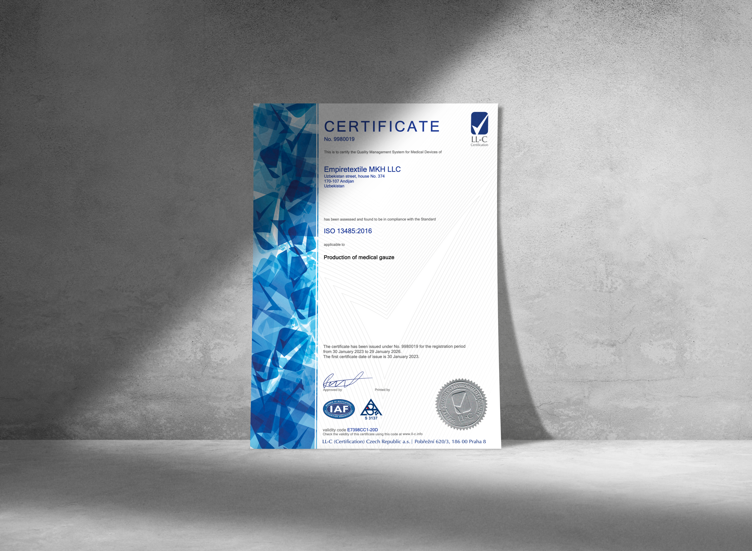 Certificate 3